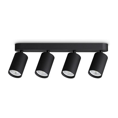 Потолочный светильник Dynamite PL4 LINEAR ROUND Ideal Lux 371344, черный