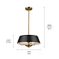 Luella 16" 3 Light Pendant Black подвесной светильник 52542BK Kichler — фото 10