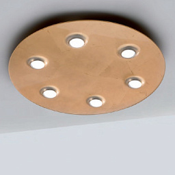 00703XXDHXPFO Elesi luce Mir PL XL современный потолочный светильник с шестью лампами золото; прозрачный