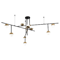 SL1507.422.09 ST-Luce Albero многоламповый подвесной светильник на металлическом каркасе с рассредоточенными плафонами