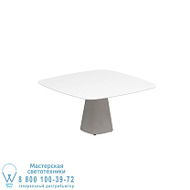 СТОЛ CONIX 150X150 CM НОЖКИ БЕТОН ЦЕМЕНТ СЕРЫЙ - СТОЛЕШНИЦА СТОЛА КЕРАМИЧЕСКАЯ БЕЛАЯ Royal Botania