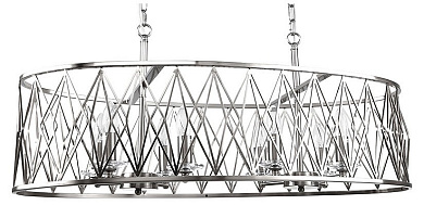 потолочный светильник в виде кольца с черным акцентом