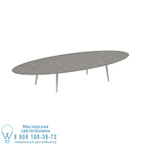 ВЫСОКИЙ СТОЛ STYLETTO LOUNGE 320X140CM, АЛЮМИНИЕВЫЕ НОЖКИ, БЕЛАЯ КЕРАМИЧЕСКАЯ СТОЛЕШНИЦА CEPPO DOLOMITICA Royal Botania