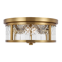 Alec Flush Mount патинированная латунь с прозрачным стеклом