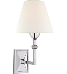 AH2305PN-L Visual Comfort Jane настенное бра с текстильным абажуром и никелевым основанием геометрической формы