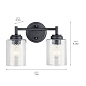 Winslow 2 Light Vanity Light Black настенный светильник 45885BK Kichler