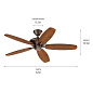 52" Renew Energy Star Fan Oil Brushed Bronze люстра-вентилятор 330164OBB Kichler — фото 6