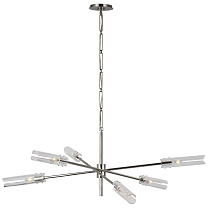 Casoria XL Radial Chandelier полированный никель с прозрачным стеклом