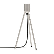 Tripod table brushed steel H 36 cm