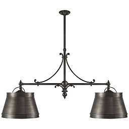 EU-CHC5102 Visual Comfort Sloane подвесной светильник с двумя металлическими плафонами в стиле ретро