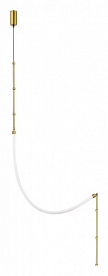 подвесной светильник с гибким проводным креплением и латунными элементами