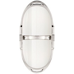 EU-RL2162 Visual Comfort Westbury настенный светильник с овальным стеклянным плафоном и металлическим охватывающим ободом