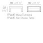 Frame sun chaise table 60x60x2 стол, Vondom — фото 1
