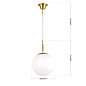HL 6-1402/1 MS-matt/342/25 opal Art Design Orion подвесной шаровый светильник — фото 6