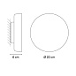 468422/10_10 Vibia Dots outdoor Настенный светильник Surface Grazer 360° Ø 20 см - 4684 — фото 1