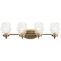 Janiel 33.25" 4 Light Vanity Light with Clear Glass Classic Bronze настенный светильник 55040CLZ Kichler