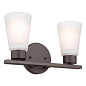Stamos 14" 2 Light Vanity Light Olde Bronze настенный светильник 55120OZ Kichler — фото 8
