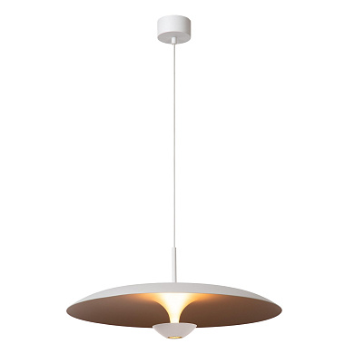 подвесной светильник с округлым плафоном и матовым рассеивателем