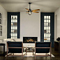 52" Lydra Fan Distressed Black люстра-вентилятор 310073DBK Kichler — фото 1