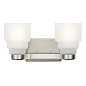 Vionnet 14.5" 2 Light Vanity Light with Satin Etched Glass Brushed Nickel настенный светильник 55011NI Kichler — фото 2