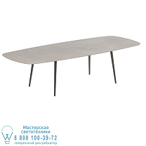 STYLETTO СТАНДАРТНЫЙ ОБЕДЕННЫЙ СТОЛ 300X120CM АЛЮМИНИЕВЫЕ НОЖКИ БРОНЗОВАЯ КЕРАМИЧЕСКАЯ СТОЛЕШНЯ CEMENTO LUMINOSO Royal Botania