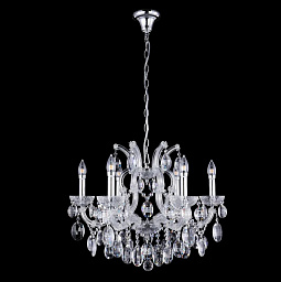 HOLLYWOOD SP6 CHROME Crystal Lux Hollywood хрустальная люстра с шестью рожками и металлическим каркасом