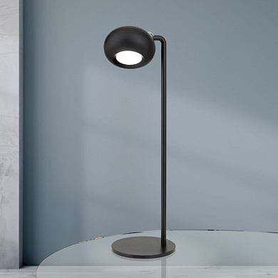 настольный LED-светильник с поворотным круглым модулем и аккумуляторной стойкой