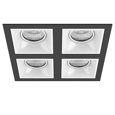D54706060606 Lightstar Domino точечный светильник, 50Вт, белый;черный