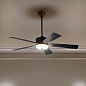 56" Icon 5 Blade LED Indoor Ceiling Fan Satin Black люстра-вентилятор 300395SBK Kichler — фото 2