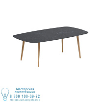 STYLETTO СТАНДАРТНЫЙ ОБЕДЕННЫЙ СТОЛ 220x120CM НА НОЖКАХ ТИКА КЕРАМИЧЕСКАЯ СТОЛЕШНИЦА NERO MARQUINA Royal Botania