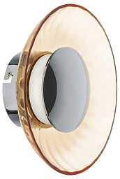 809013 Lightstar Celesta накладной потолочный светильник с розовым стеклянным плафоном хром