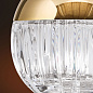 LU 1735/6 gold/499 люстра BALL, 6-flames, gold, with golden textile cable and clear crystal glass in line cut Orion — фото 4