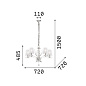 066448 Ideal Lux PEGASO SP5 BIANCO chandelier белый — фото 1