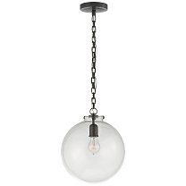 Katie Globe Pendant бронза с прозрачным стеклом