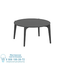 СТОЛИК TEA TIME Ø 75CM H40 АНТРАЦИТОВЫЙ КЕРАМИЧЕСКИЙ ЧЕРНЫЙ Royal Botania