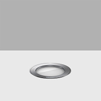 Light Up Floor-recessed Orbit luminaire D=74mm - Flush-mounted stainless steel frame - Warm White LED - Wall Diffuser optic 4W 65.8lm (350mA) - 5.5W 86.8lm (500mA) - 3000K