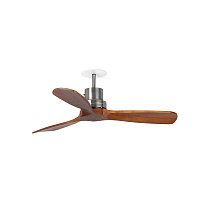 LANTAU S RECESSED Matt nickel/walnut fan TUYA