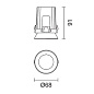 QA57 Laser iGuzzini Fixed round recessed luminaire - Minimal - medium - Super Comfort - Black