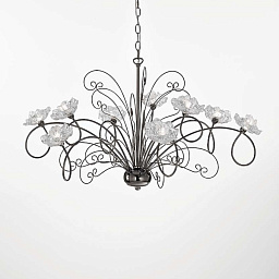 543/6+3 Black nickel IDL Butterfly люстра с шестью плафонами цвета чёрный никель