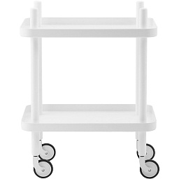 602195 Normann Copenhagen Block стол на колесиках с белой столешницей