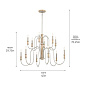 Karthe 12 Light Chandelier Beech and Brushed Nickel люстра 52472NI Kichler — фото 10