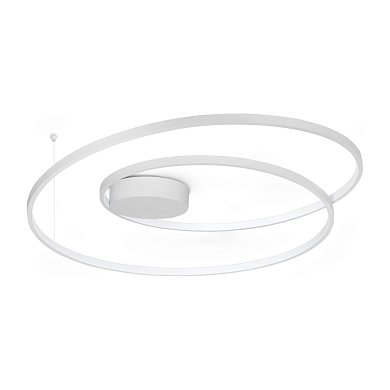 Потолочный светильник Oz PL D080 ON-OFF 3000K Ideal Lux 352459, белый