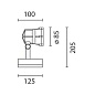 E198 Woody iGuzzini Spotlight with base - Neutral White Led - integrated electronic control gear - Medium optic