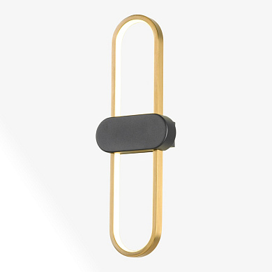 настенный светильник с овальной рамой и контрастной отделкой