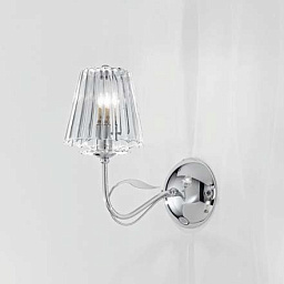 550/1A Chrome IDL Chloe настенное бра с металлическим рожком и стеклянным плафоном