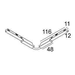 SPL14 - CONNECTOR 48V - 0-180° Delta Light PR SPLITLINE соединительный элемент для магнитной системы