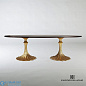 Flute Table Base-Gold Leaf-26 Global Views стол