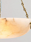 CL0097.BR Burton Alabaster Vaughan потолочный светильник-чаша из алебастра с латунными цепями подвеса — фото 1