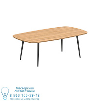 STYLETTO СТАНДАРТНЫЙ ОБЕДЕННЫЙ СТОЛ 220x120CM АЛЮМИНИЕВЫЕ НОЖКИ АНТРАЦИТОВАЯ СТОЛЕШНИЦА ТИК Royal Botania