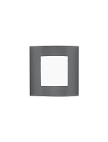 Dark Gray Aluminium White Acrylic Diffuser LED E27 1x12 Watt 220-240 Volt Bulb Excluded IP44 L: 23 W: 9.5 H: 26.4 cm